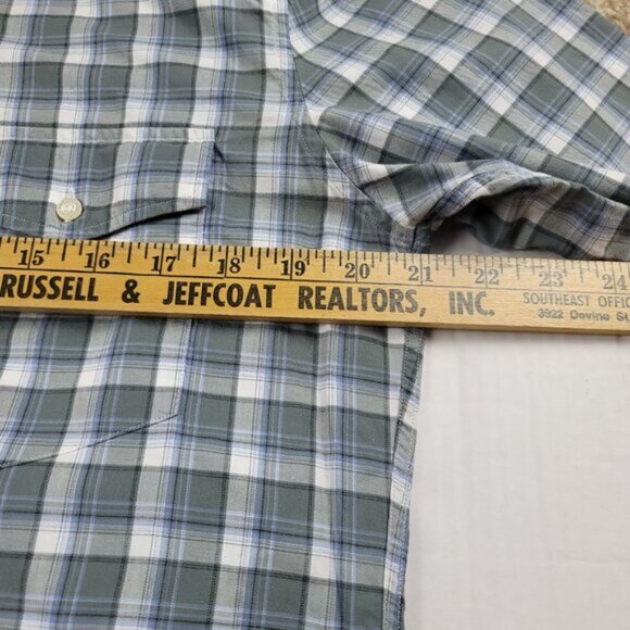 Lacoste Mens Button Down Shirt Size 40 Plaid Long Sleeve Classic Fit - Picture 12 of 13